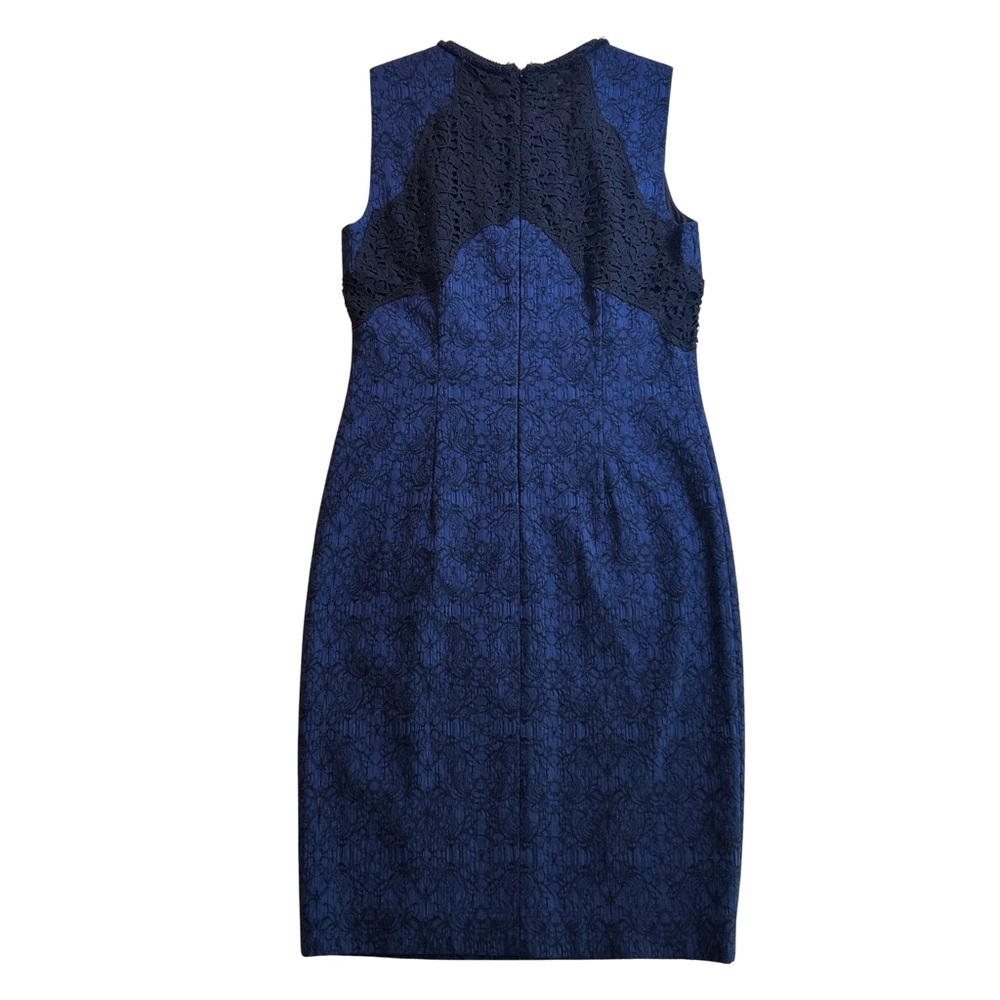 Elie Tahari Navy Sleeveless Lace Dress - Picture 4 of 4